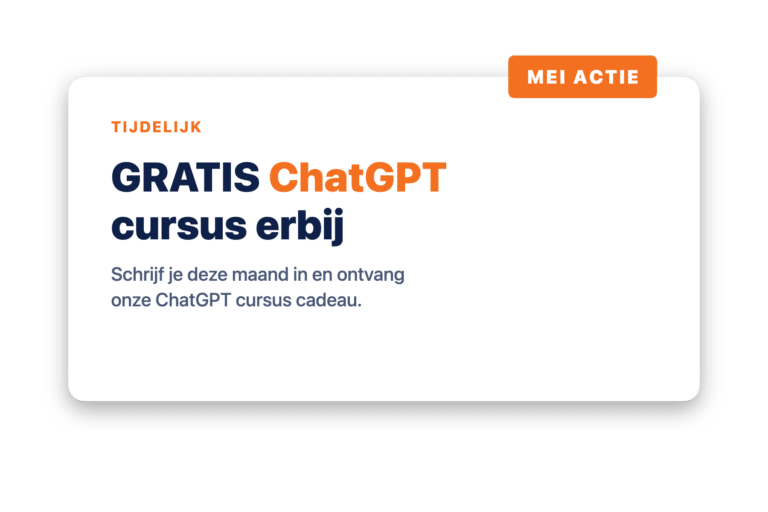 Aanbieding gratis cursus chatgpt